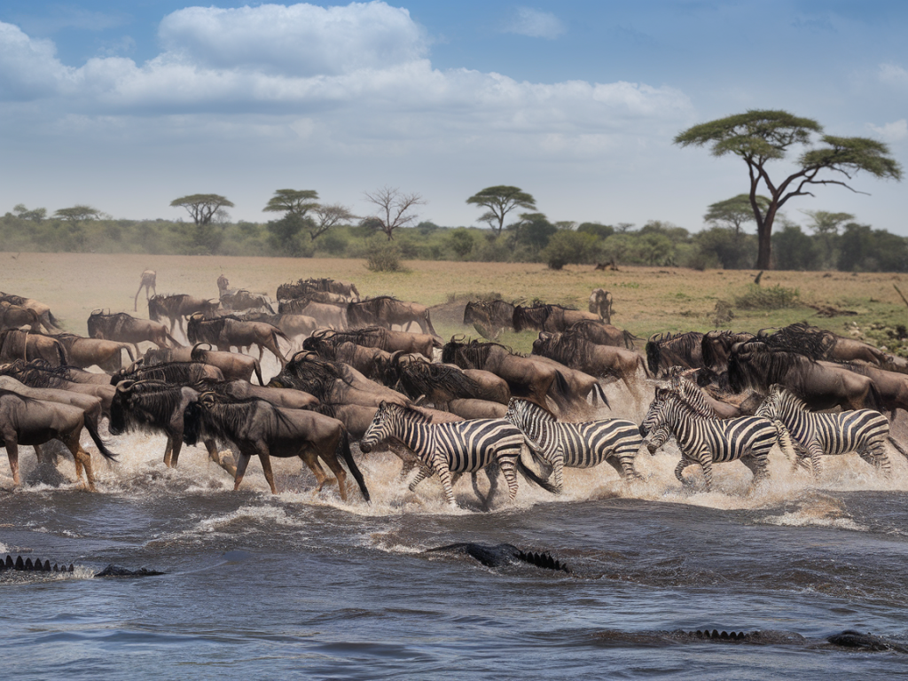 Réserve nationale du Masai Mara : spectacles impressionnants de gnous et de zèbres